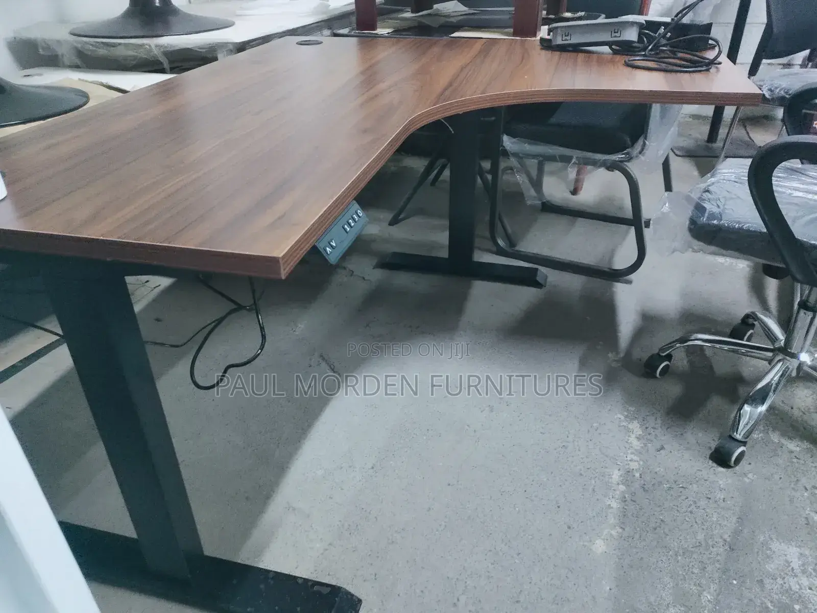 L Shape Executive Office Electric Table