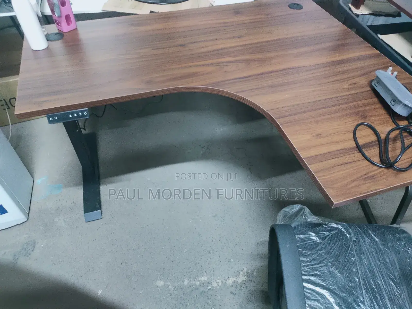 L Shape Executive Office Electric Table