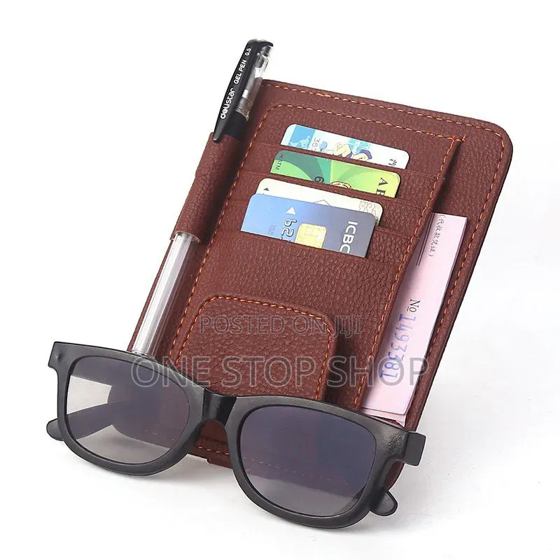 Compact& Lightweight Multifunction Clamp on Sun Visor Organizer