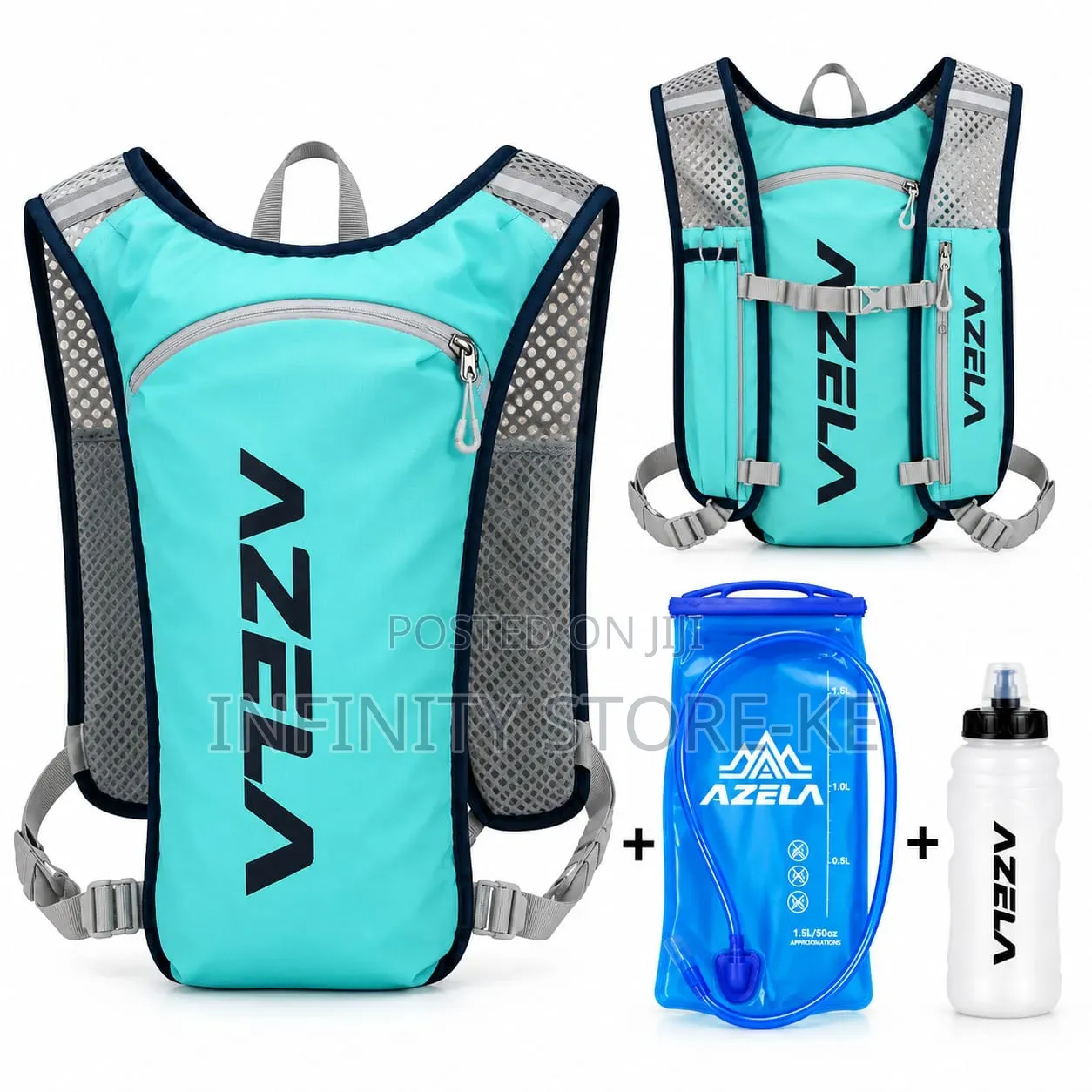 Running Lightweight Hydration Vest With 1.5L Bladder & 250ml Bottle