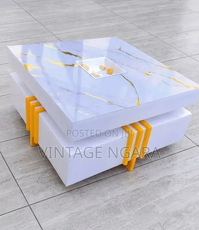 ​Luxury Square Glass Top Coffee Table