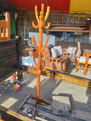 Handcrafted Solid Wood Coat Hanger Freestanding Stand