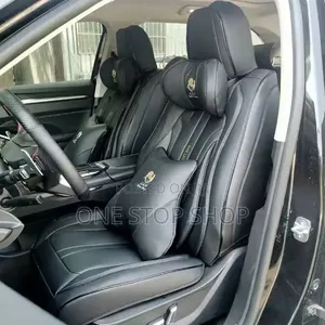 Black Ferrari Luxury Leather Seat Cover Set Heavy Duty