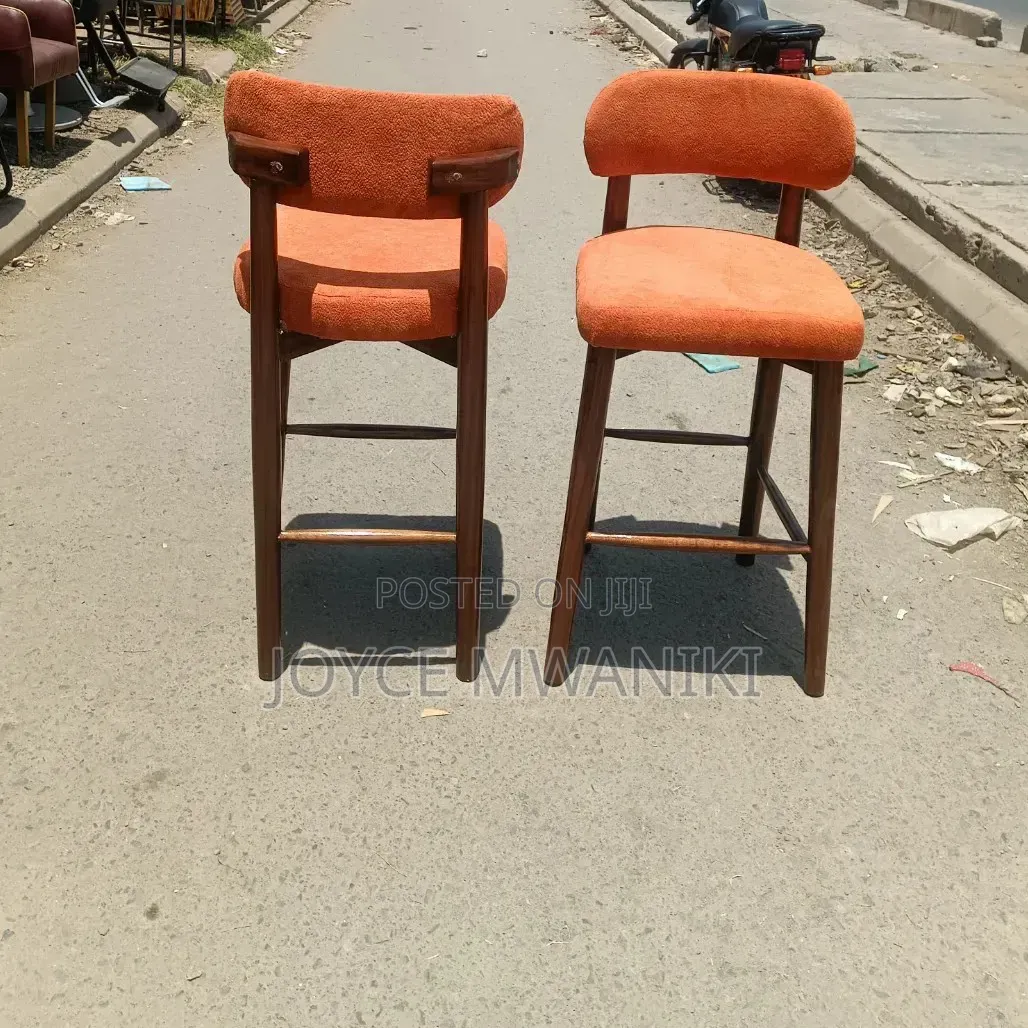Modern High Counter Chairs With Wooden Frame