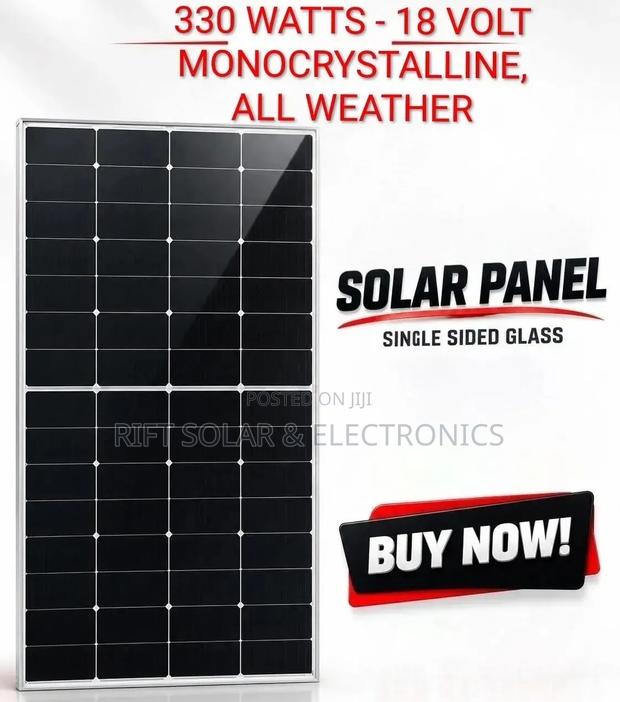 330 Watts - 18 Volts Monocrystalline All Weather Solar Panels - main view