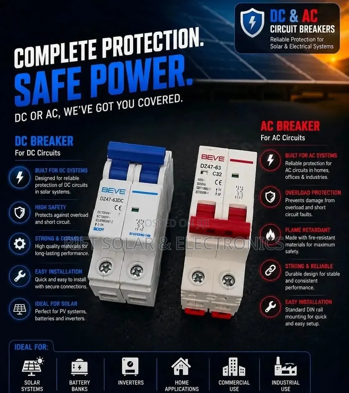 63A DC Solar Breaker Switch