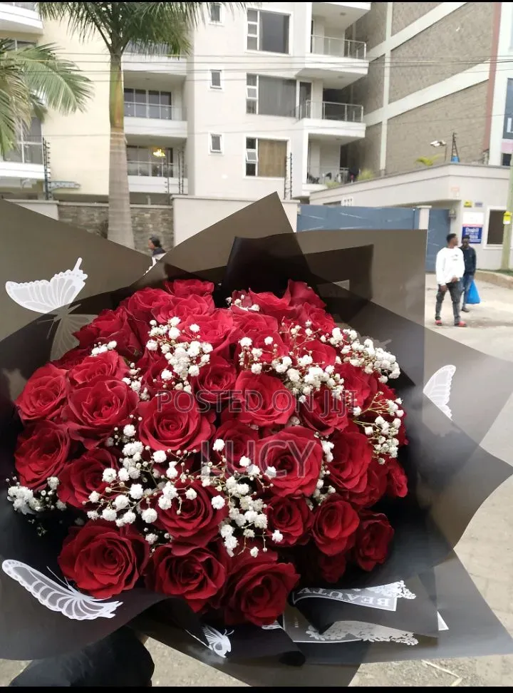 Fresh Flowers and Ribbon Roses