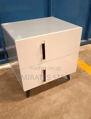 Imported Contemporary Two-Drawer Bedside Table
