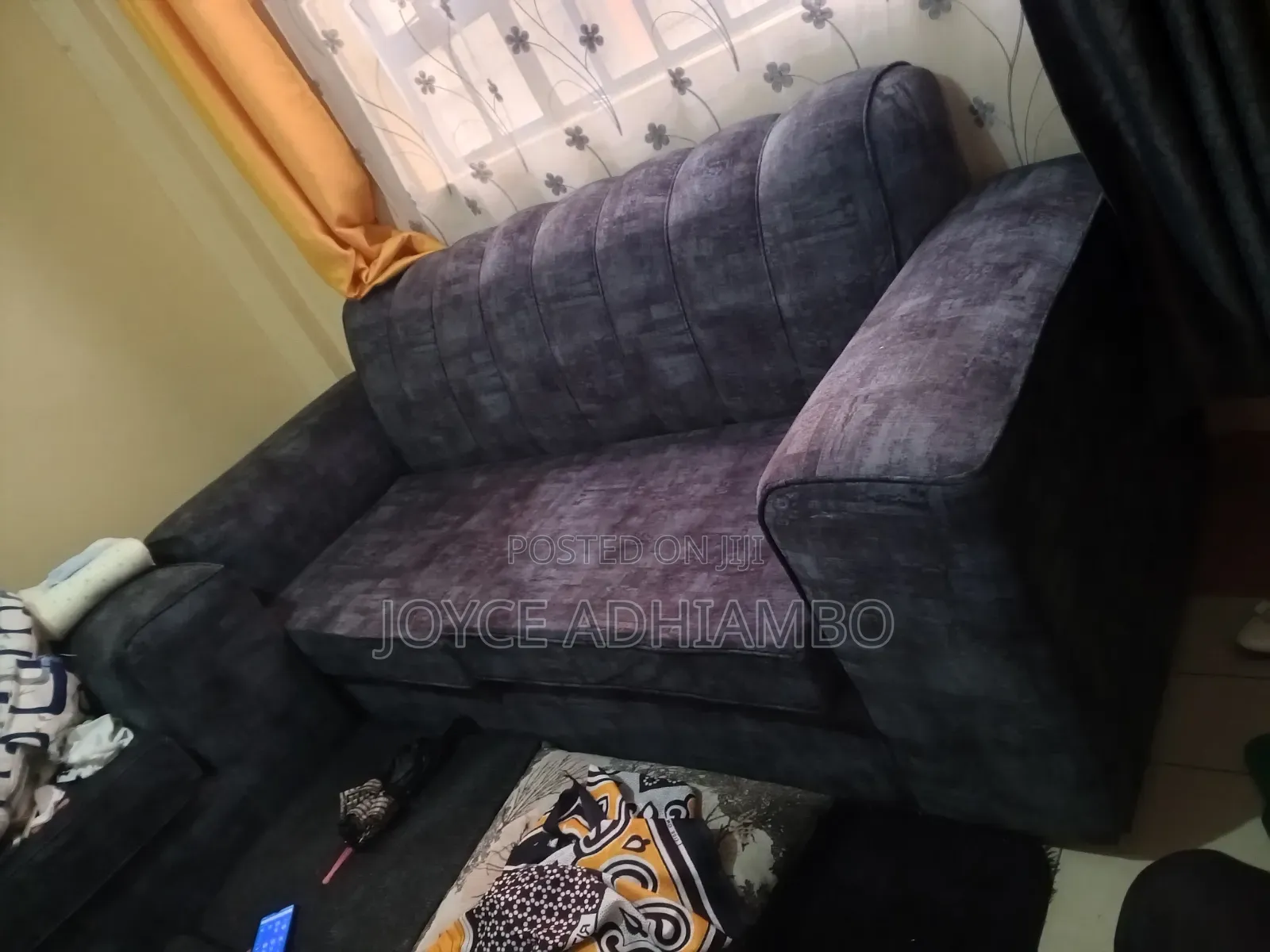 Dark Gray Three Seater Sofa