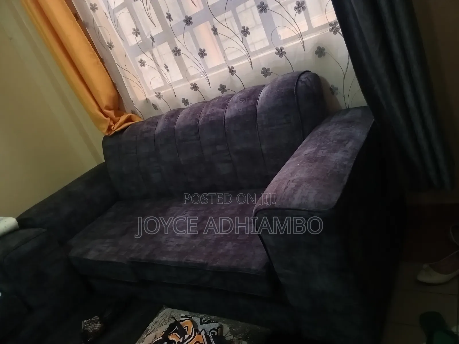 Dark Gray Three Seater Sofa