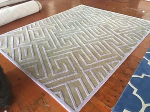 Modern Grey Microfiber Pattern Carpets With Rubber