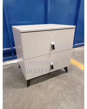 Quality Imported Contemporary Two-Drawer Bedside Table