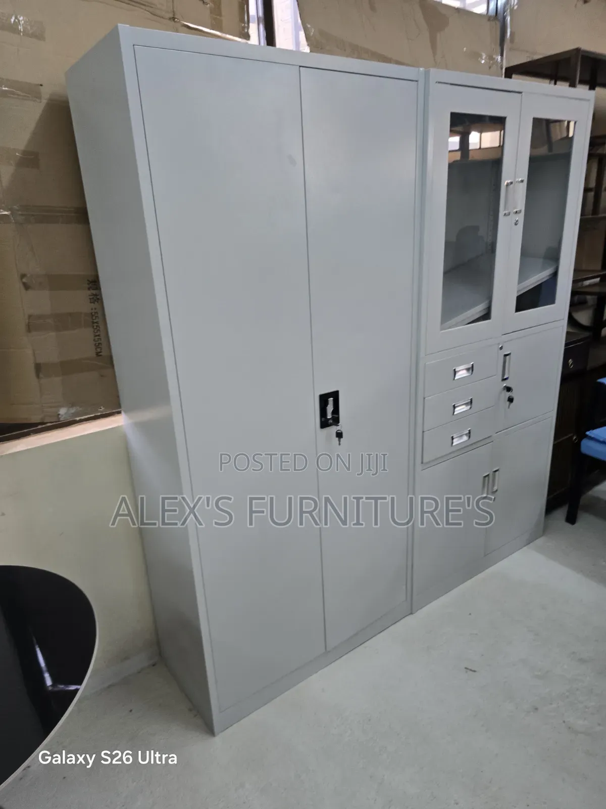 Filing Cabinet - 2 Doors Lockable Office File Cabinet