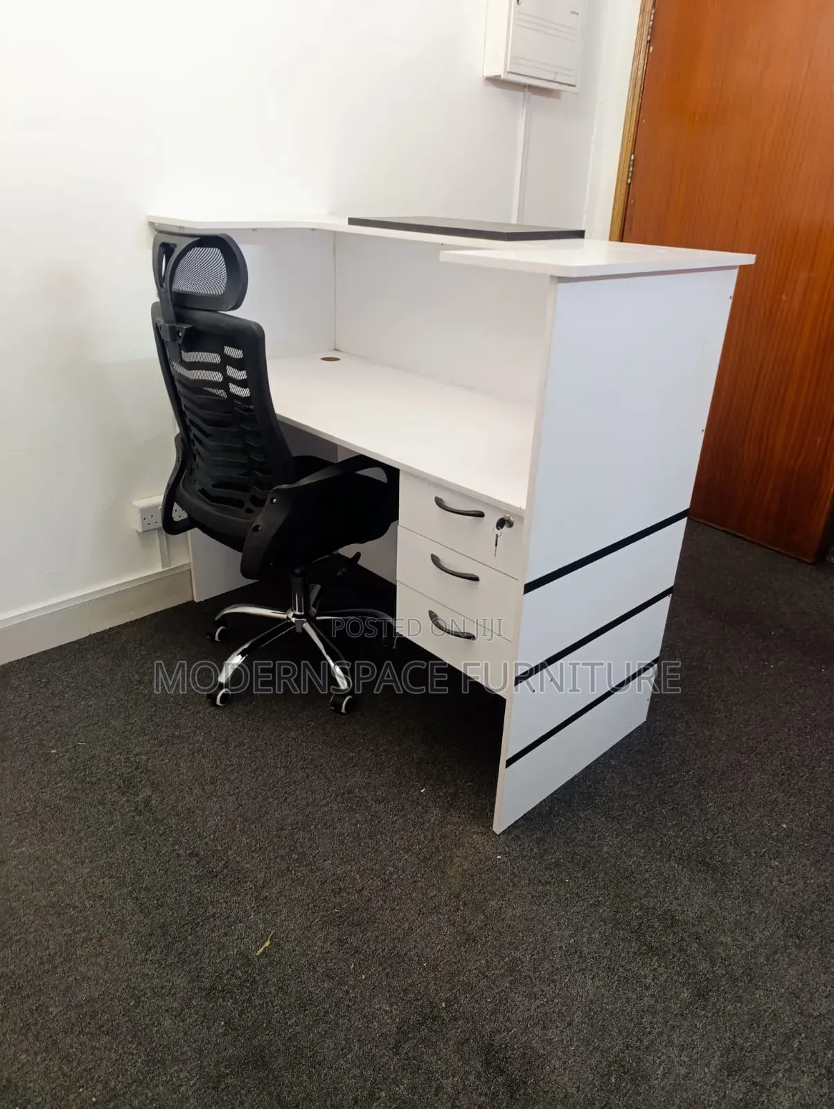 White Reception Desk