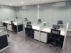 4 Way Office Working Station With Partitions