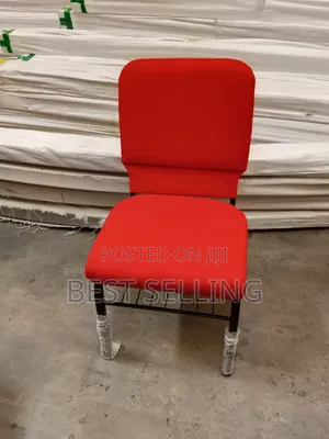 Pure Red Heavy Duty Conference Chairs Church Chairs With Bookshelf