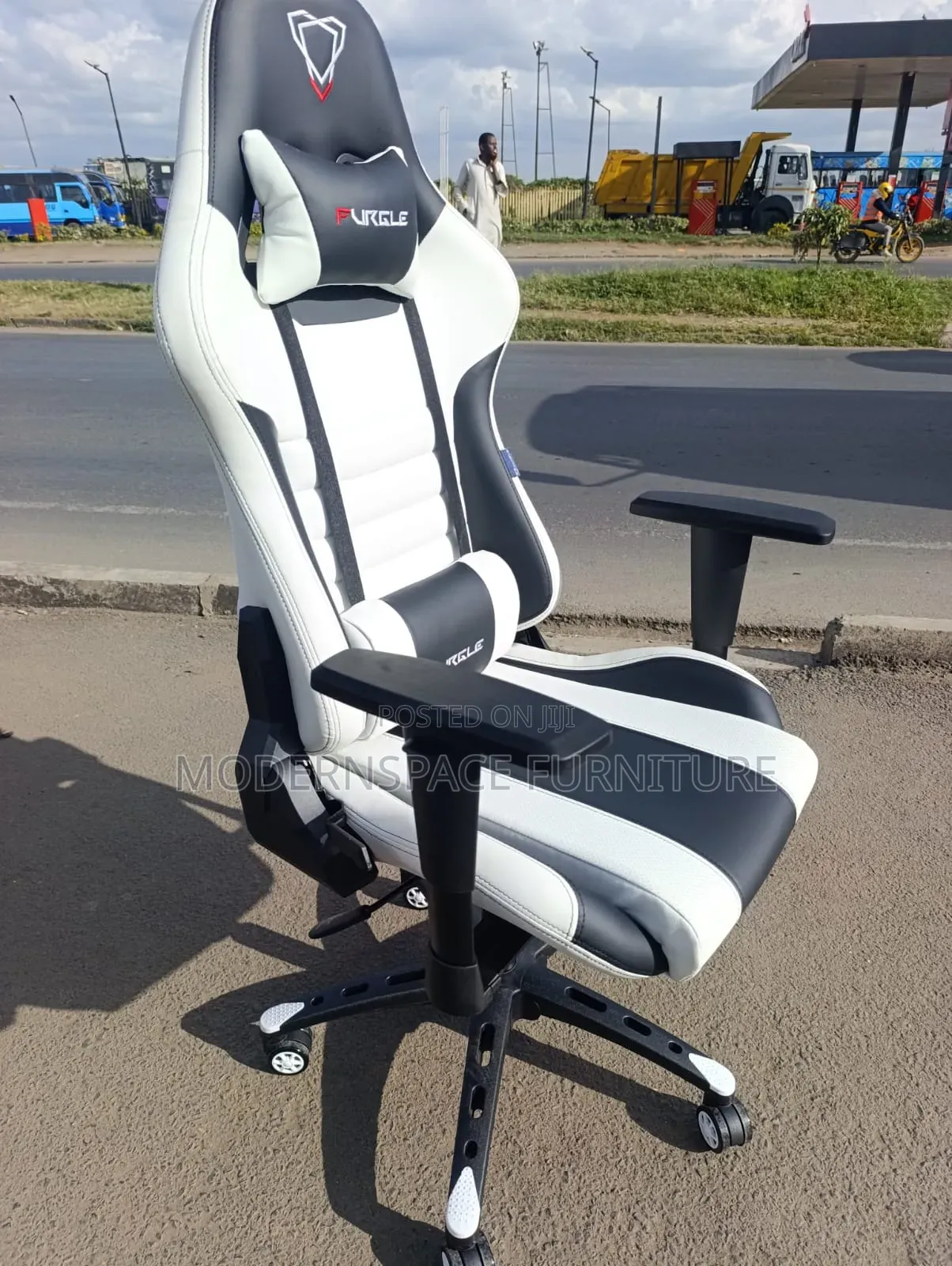 White & Black Gaming Chair