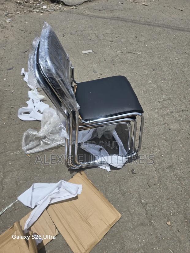 Ergonomic Chrome Office Chairs - main view