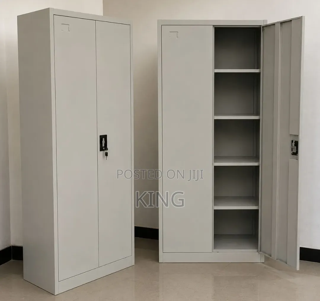 Metal Office Storage Cabinet - Lockable Steel Filing Document Cupboard