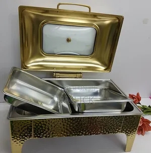 2-Insert Golden Fancy 8L Chafing Dish With Stand - Bz