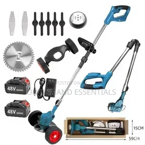 Foldable, Cordless Lawn Mower With Wheels