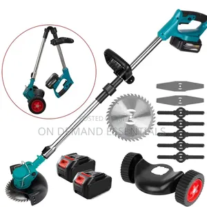 Foldable, Cordless Lawn Mower With Wheels