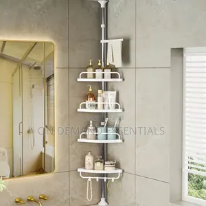 4 Tier Adjustable Telescopic Multi-Corner Shelf Organiser