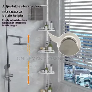 4 Tier Adjustable Telescopic Multi-Corner Shelf Organiser