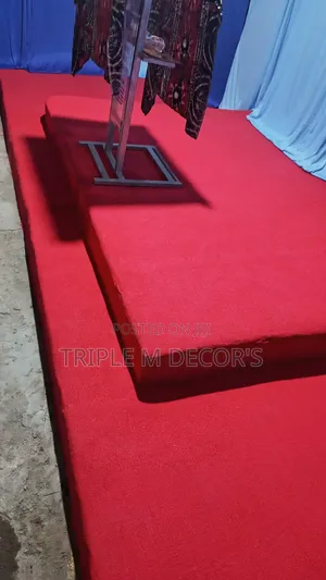 Red 4mm High-Density Wall to Wall Carpet for Church Pulpit & Stage