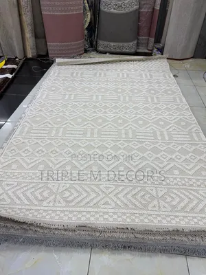 Minimalist Boho Neutral 7x10 Living Room Carpet