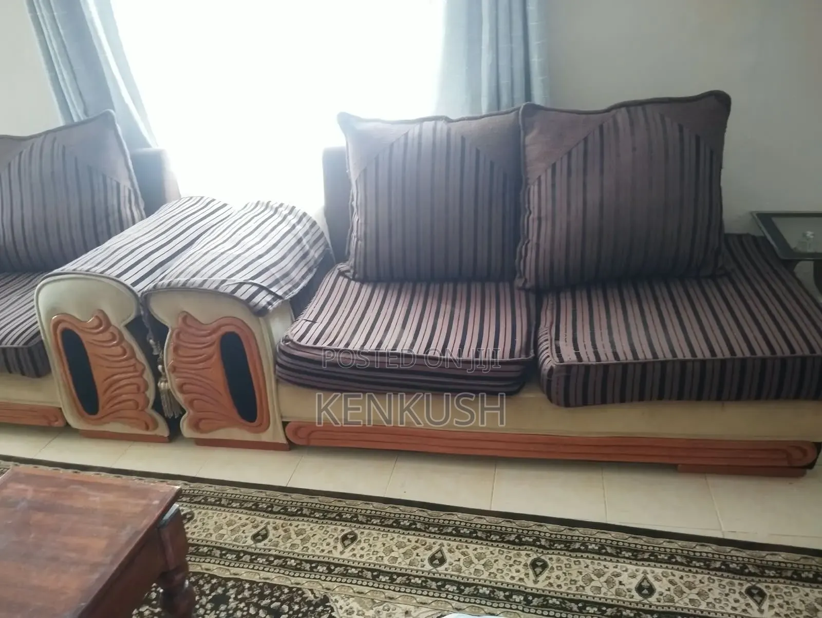7 Seater Mahogany Sofa