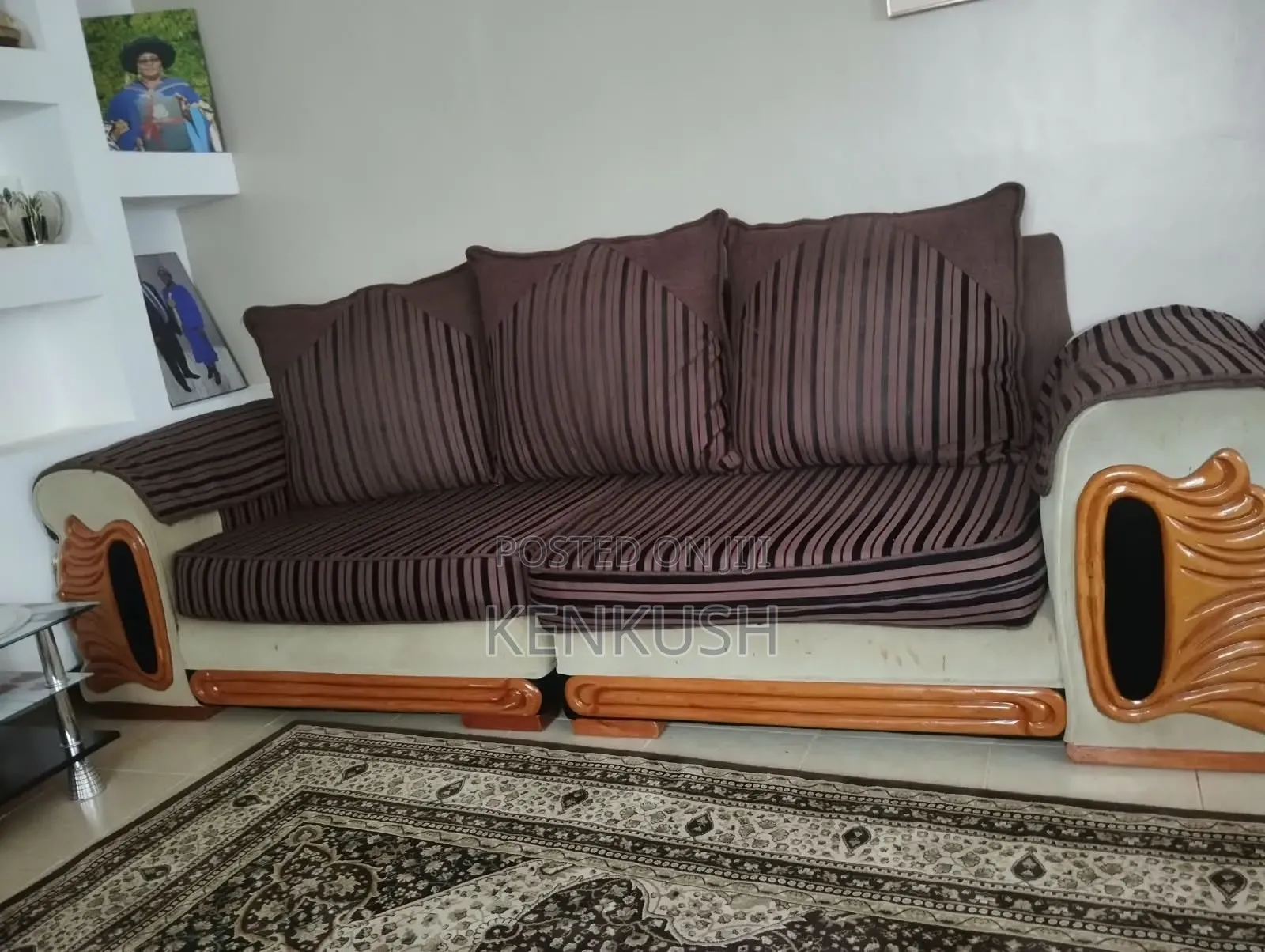 7 Seater Mahogany Sofa