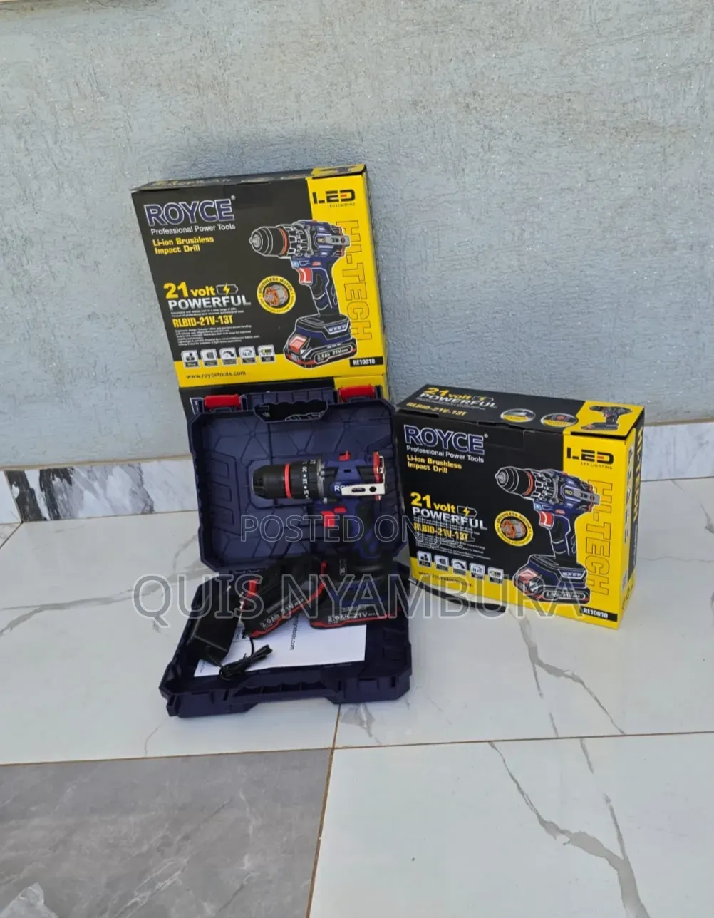 Royce Brushless Drill 21V 13T Electric Cordless Brushless Drill