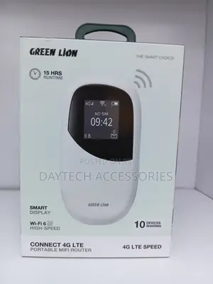 The Green Lion Connect 4G LTE Portable MiFi Router in White