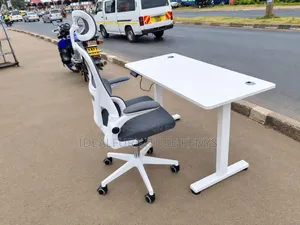 Electric Height Adjustable Desk 1.2M Ergonomic Mesh Office Chair Comb