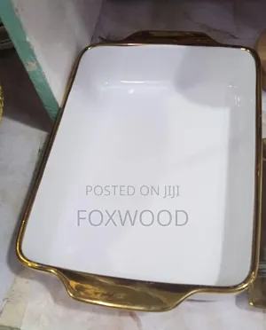 *Gold Ring Ceramic Baking Tray Big