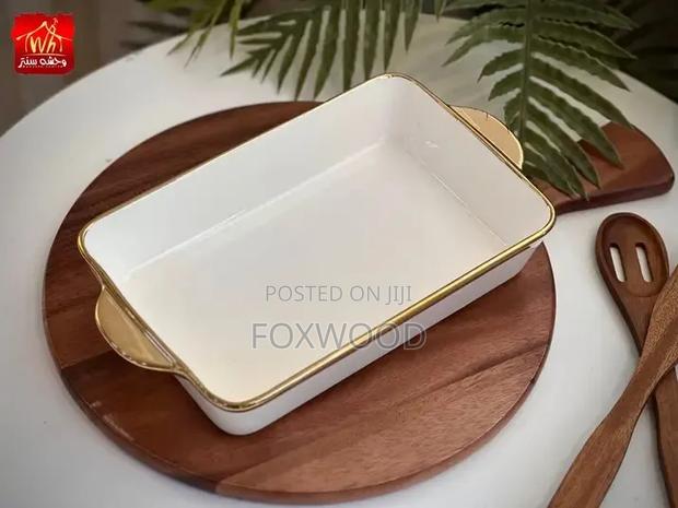 *Gold Ring Ceramic Baking Tray Big - thumbnail 4