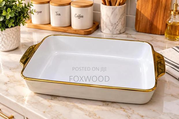 *Gold Ring Ceramic Baking Tray Big - thumbnail 6