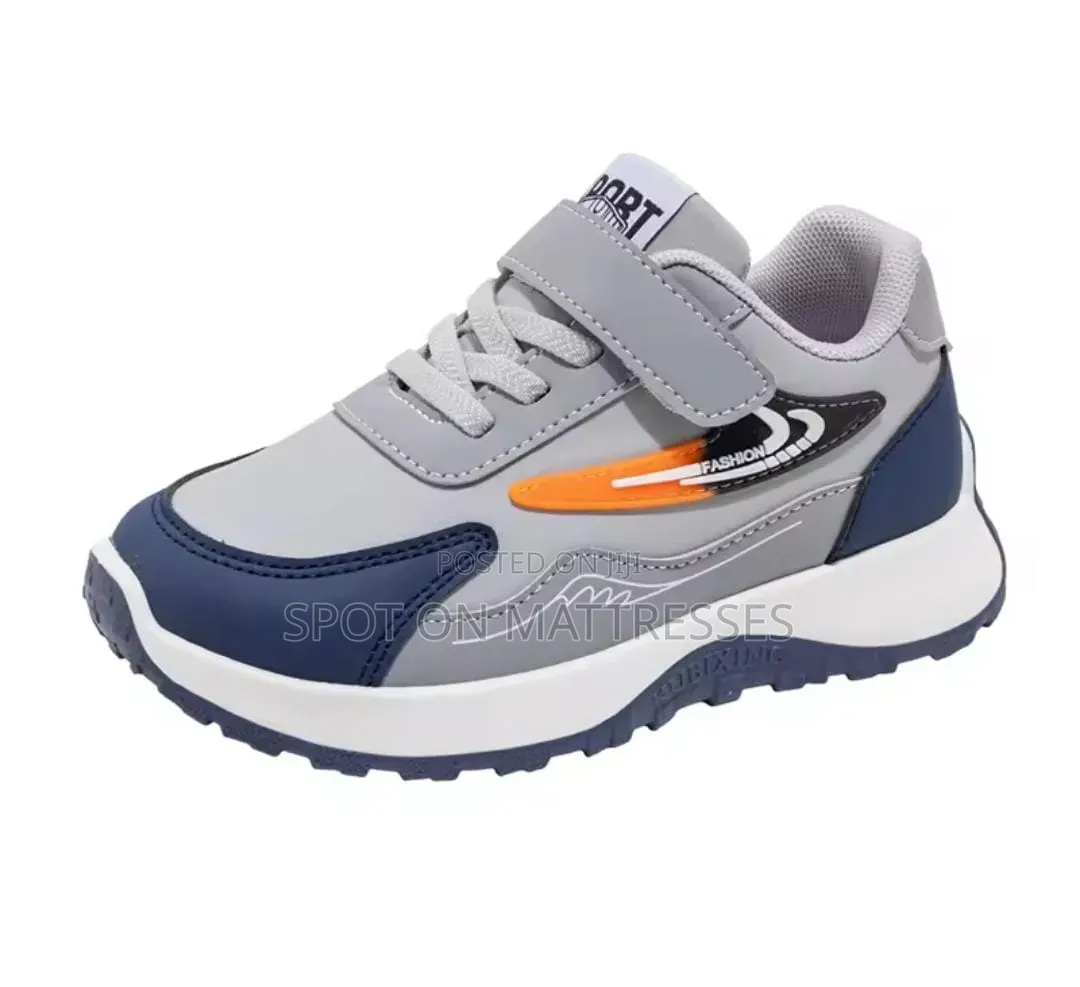 Boys' Classic Sneakers. Black/White/Blue. Sizes 26-37.