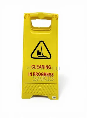 Cleaning in Progress Safety Warning Sign - Double Sided. Free Delivery