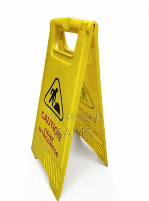 'Work in Progress' Safety Warning Sign ~ Double Sided. Free Delivery
