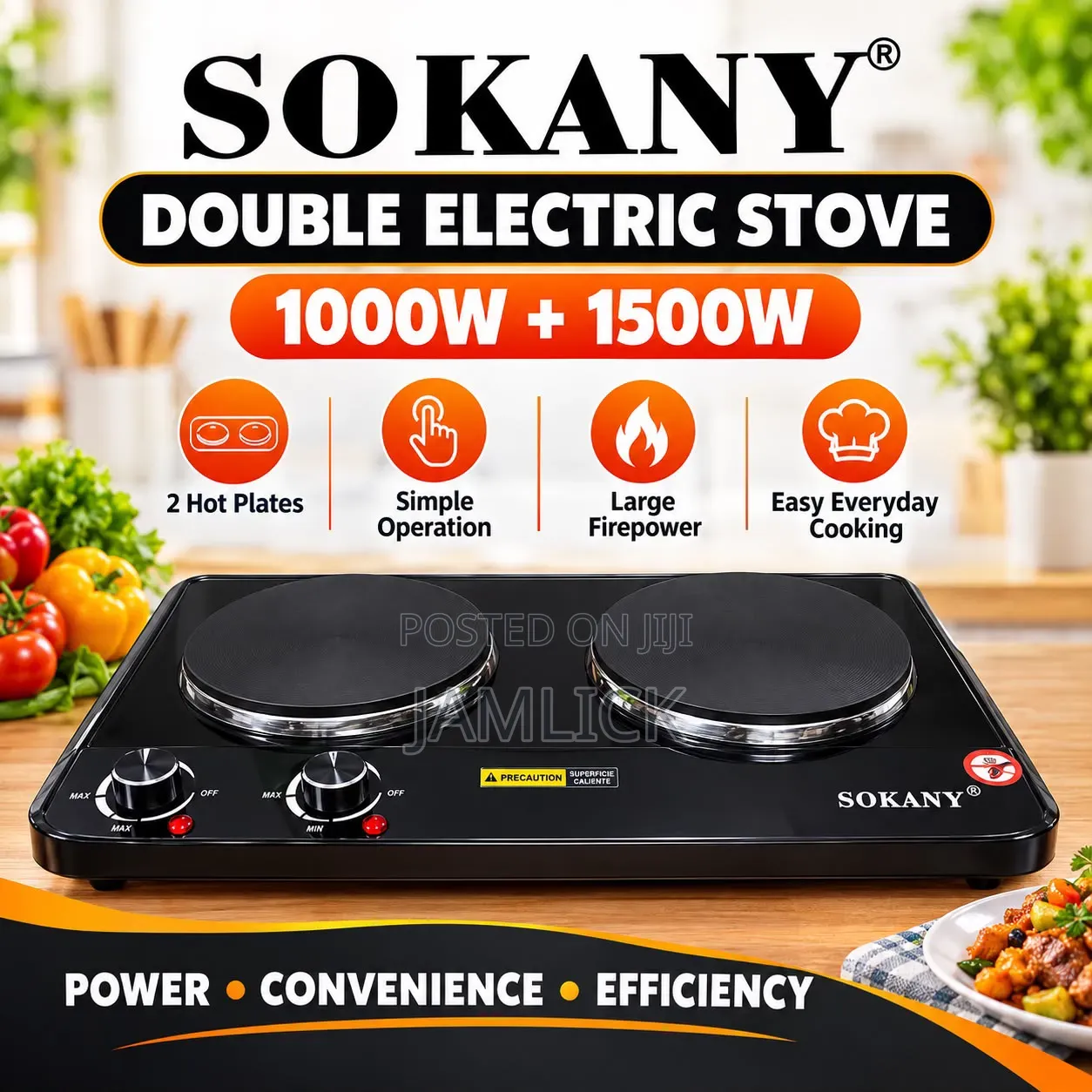 Sokany Double Electric Stove – Js