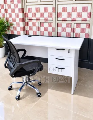 Office Working Desk and Swivel Mesh Chair
