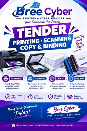 Tender Printing Copies Binding Scanning