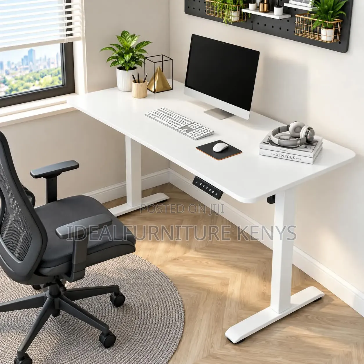 Electric Height Adjustable Desk 1.4M - White