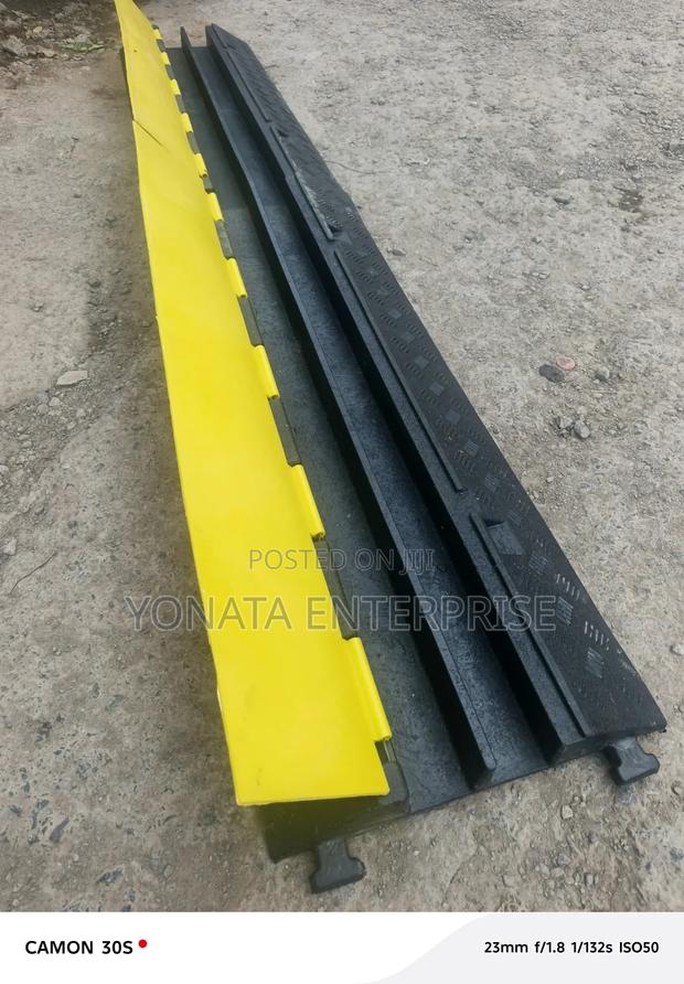 2 Channel Rubber Floor Electrical Cable Protector - main view