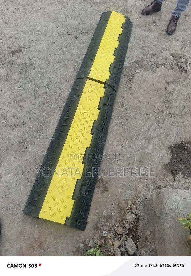 2 Channel Rubber Floor Electrical Cable Protector - thumbnail 2
