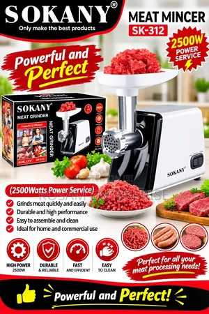 Sokany Electric Meat Mincer 2500Watts. (Model: SK-312)
