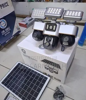 VTS 30A Triple Lens 4G Solar Powered Camera CCTV Camera With Lights