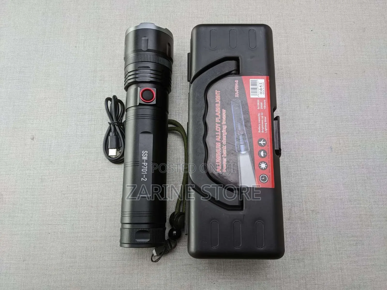 Powerbank Torch With Zoom Focusing Upto 15hrs